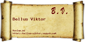 Bellus Viktor névjegykártya